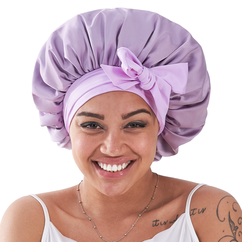 TIe Band Bonnet with Pack - Purple