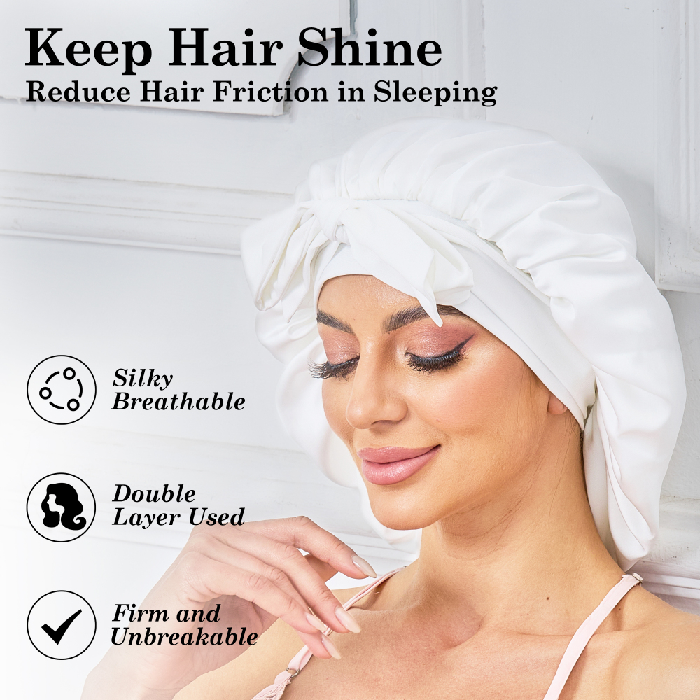 Tie Band Bonnet - Pure White