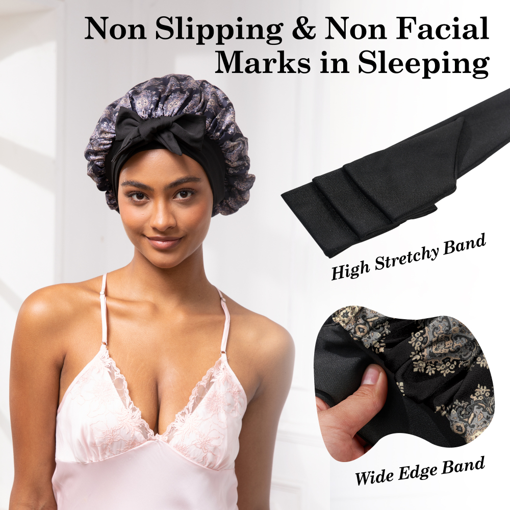 Tie Band Bonnet - Bohemia Black