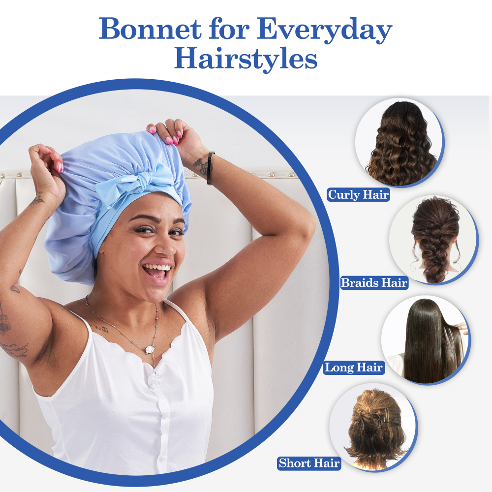 TIe Band Bonnet with Pack - Aqua