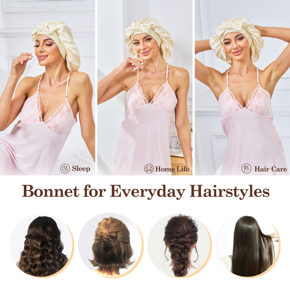 Tie Band Bonnet - Creamy Yellow