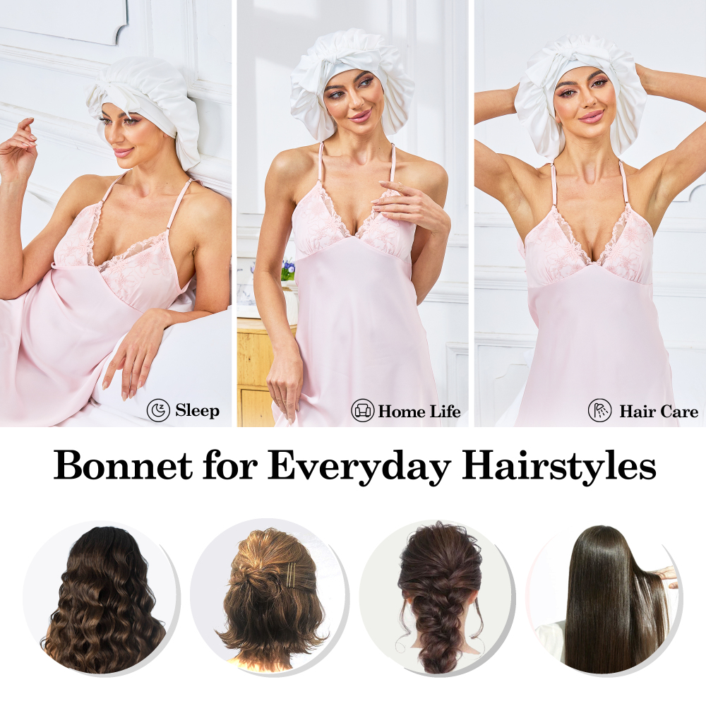 Tie Band Bonnet - Pure White