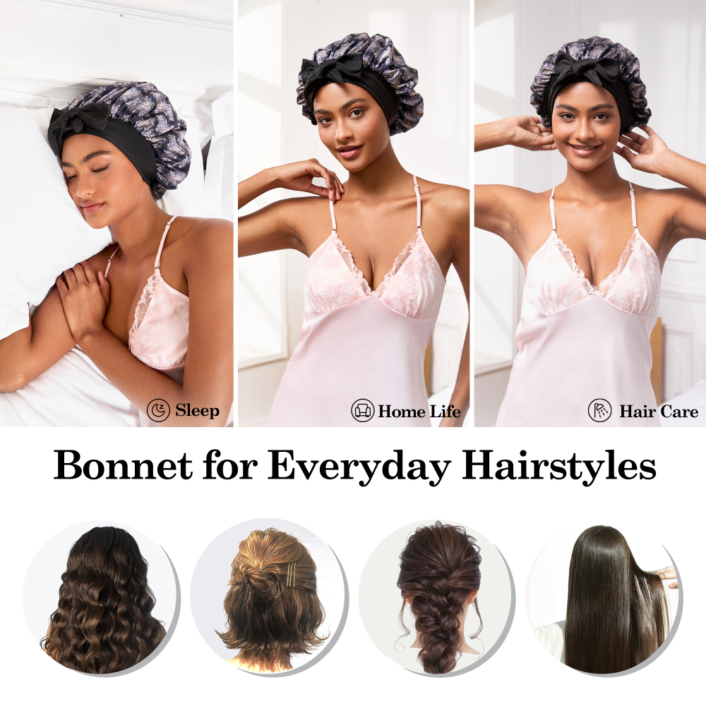 Tie Band Bonnet - Bohemia Black