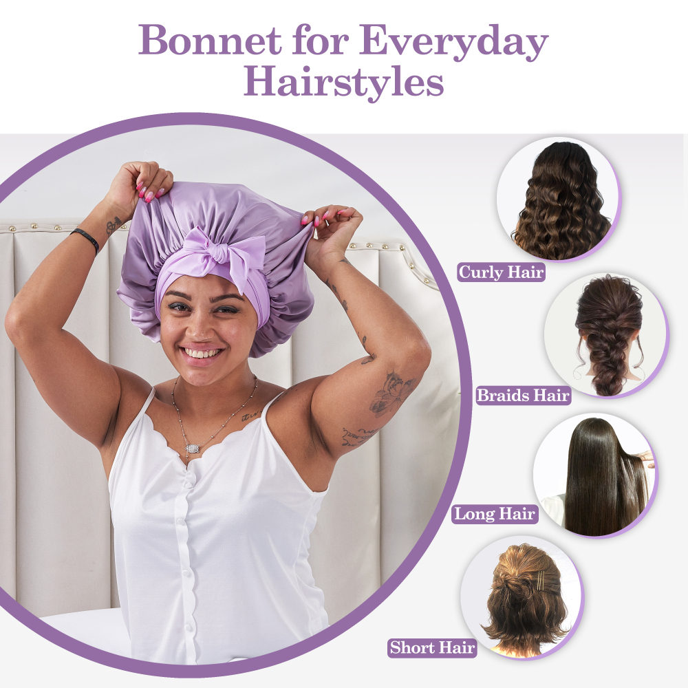 Tie Band Bonnet - Purple