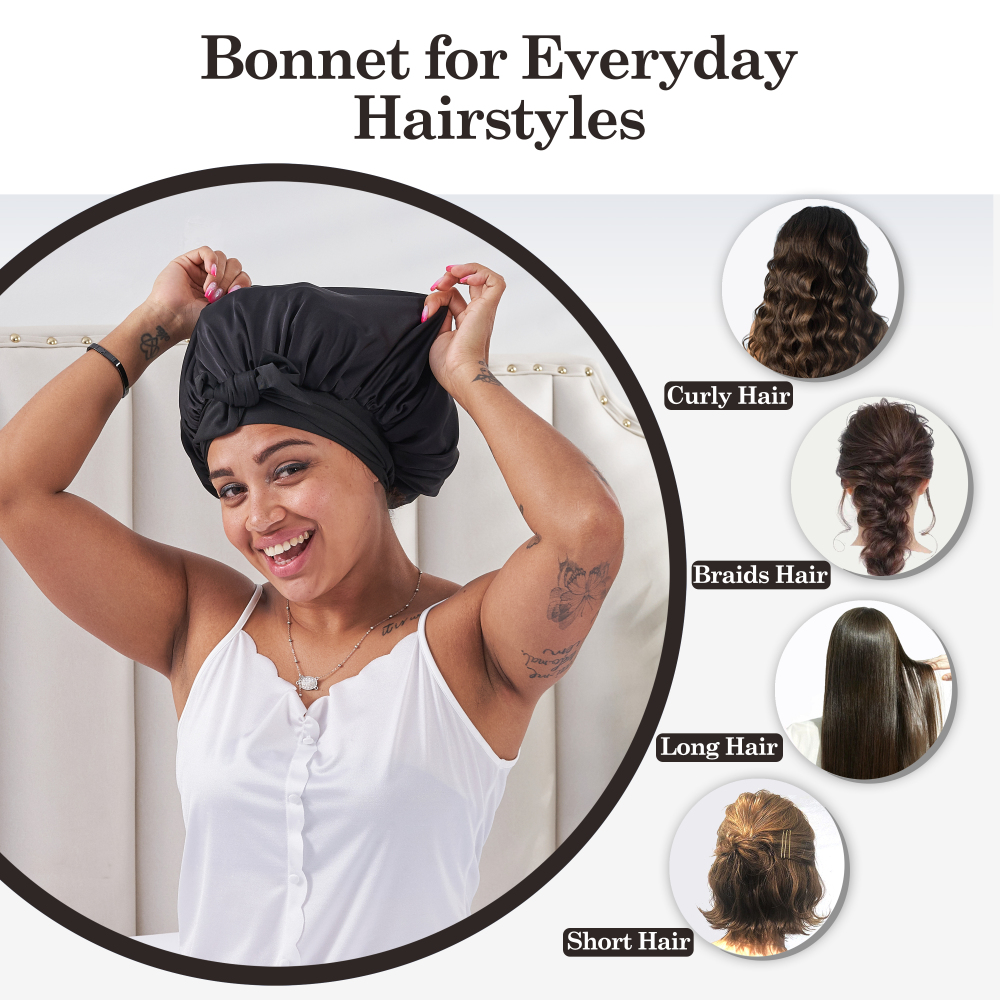 Tie Band Bonnet - Black