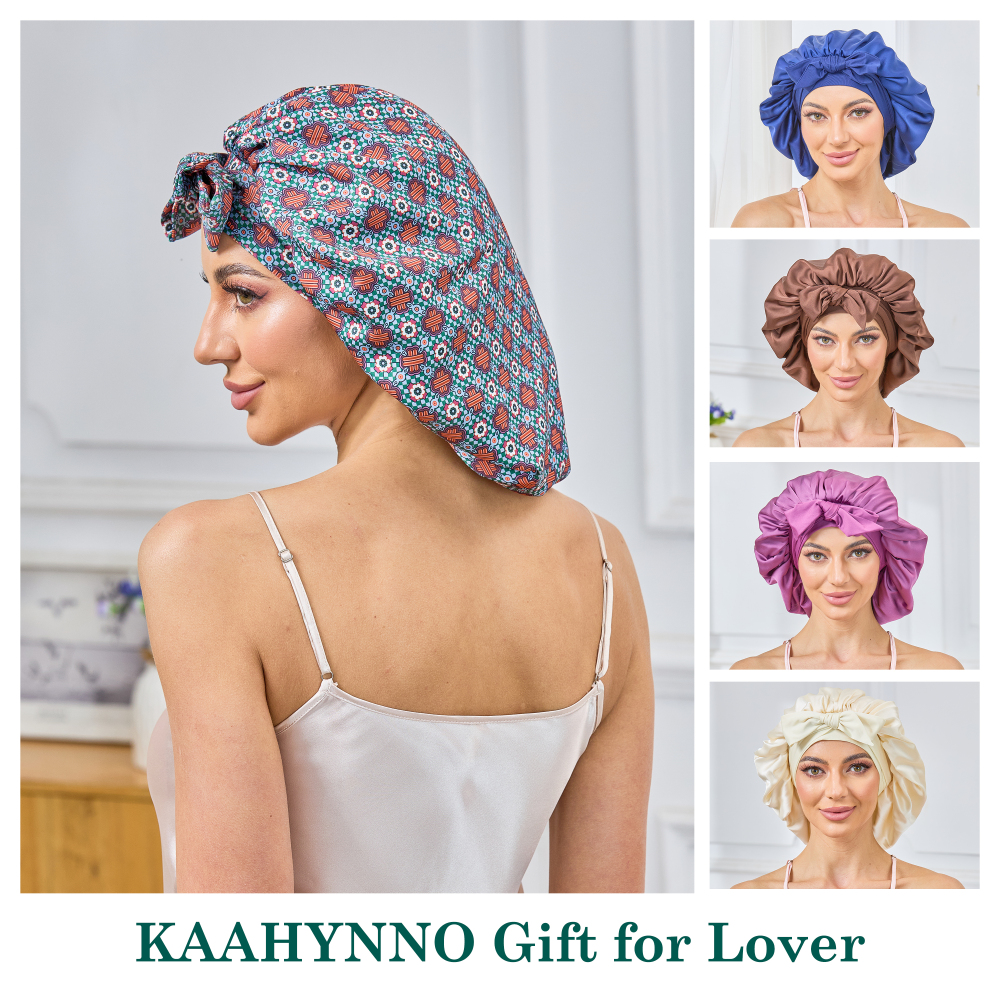 Tie Band Bonnet - Red & Green + Pink