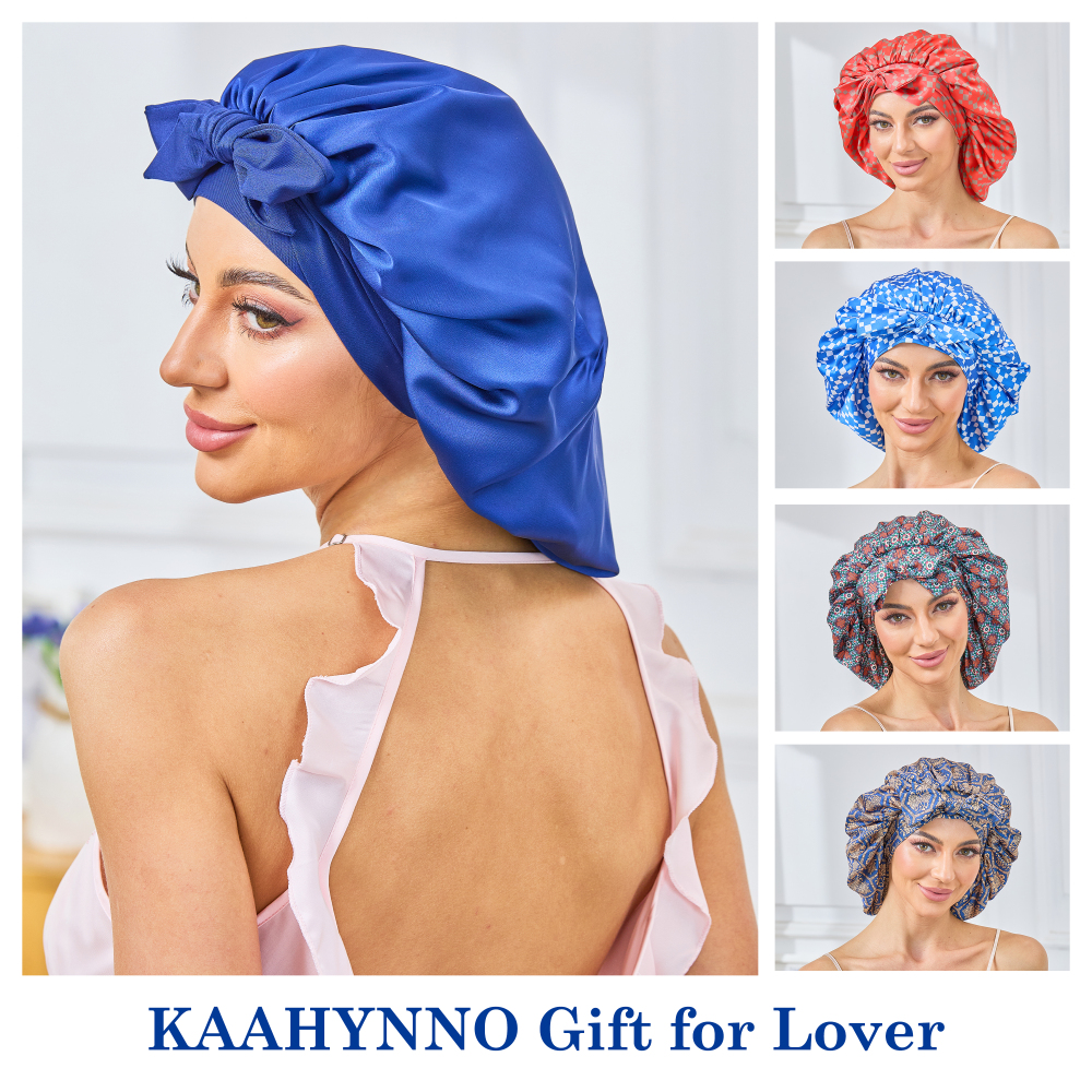 Tie Band Bonnet - Navy + Sky Blue