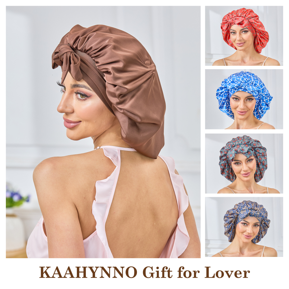 Tie Band Bonnet - Coffee + Gold