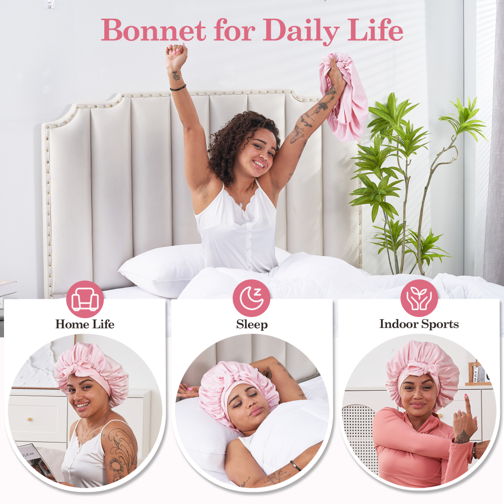 Tie Band Bonnet - Pink