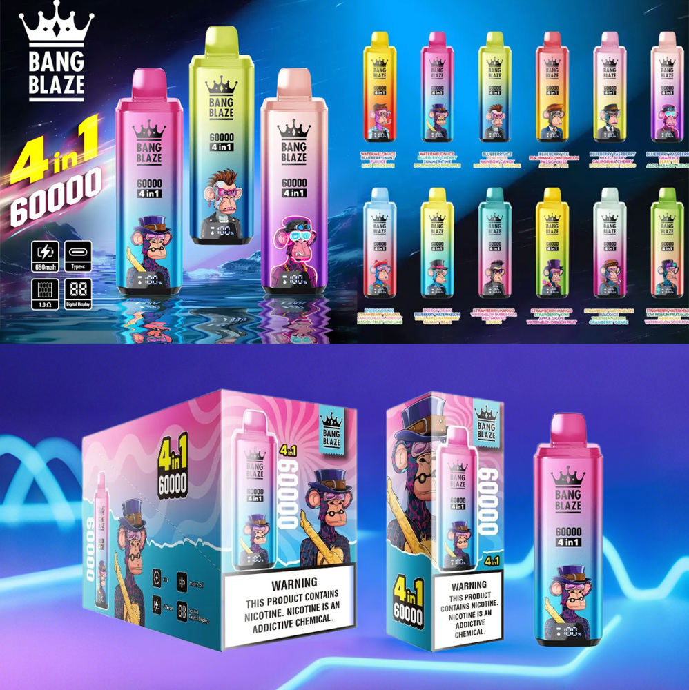 FAST AUS SHIPPING | Bang Blaze 60K 4-in-1 Disposable Vape 56ml 5% (60000 Puffs)