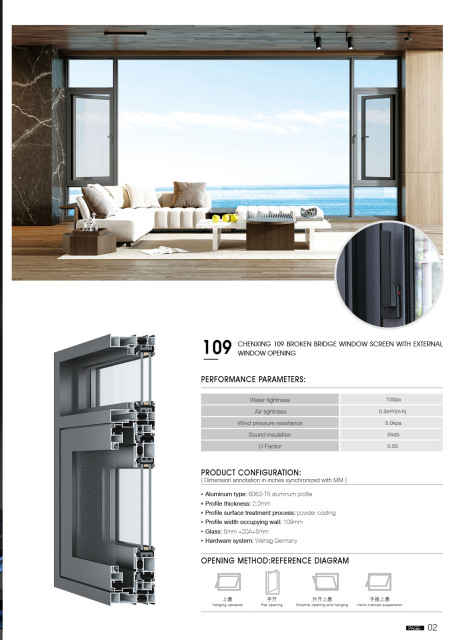 Simple Insulated Outward-Opening Casement Window