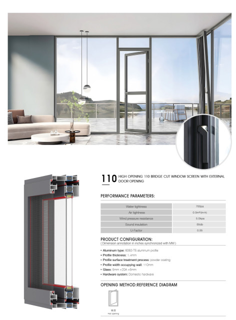 Simple Soundproof Aluminum Alloy Glass Door