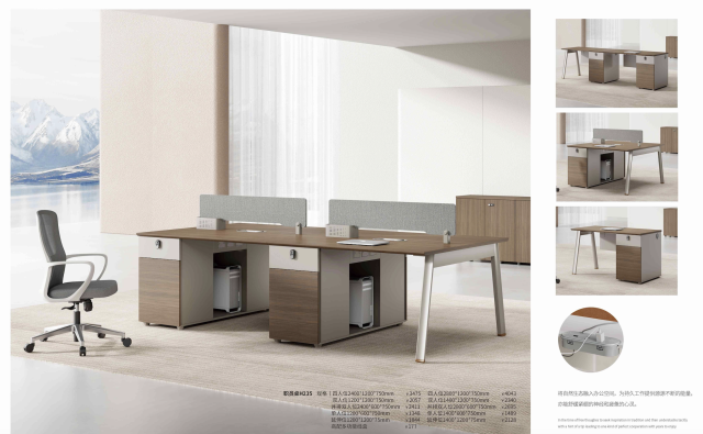 Modish Wooden Desk Set with Storage