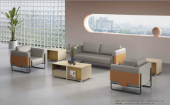 Luxury Leather Office Reception Sofa Set