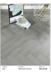 Light Gray Laminate Herringbone Flooring