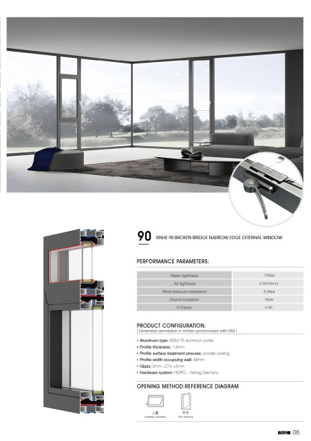 Minimalist Narrow-Bezel Outward-Opening Casement Window