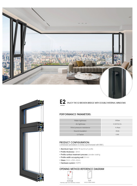 Modish Large Glass Inward-Opening Casement Window