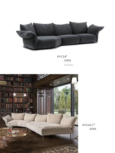 Minimalist Chenille Petal Sofa