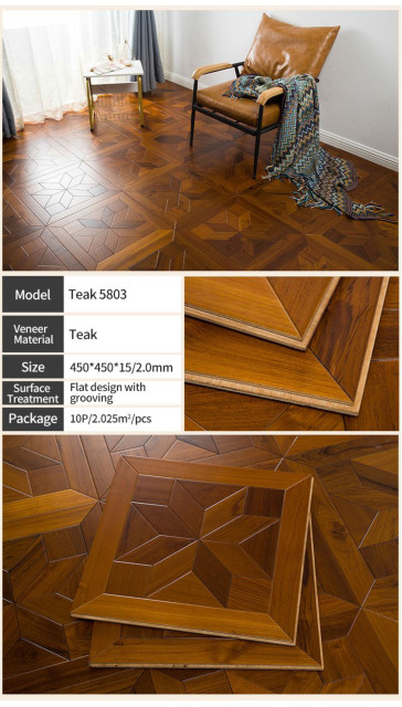Teak Multi Layer Engineered Wood Parquet Flooring