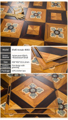 Shell Mosaic Multi-Layer Engineered Wood Parquet Flooring