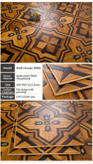 Asian Pear and Rosewood Multi-Layer Engineered Wood Parquet Flooring
