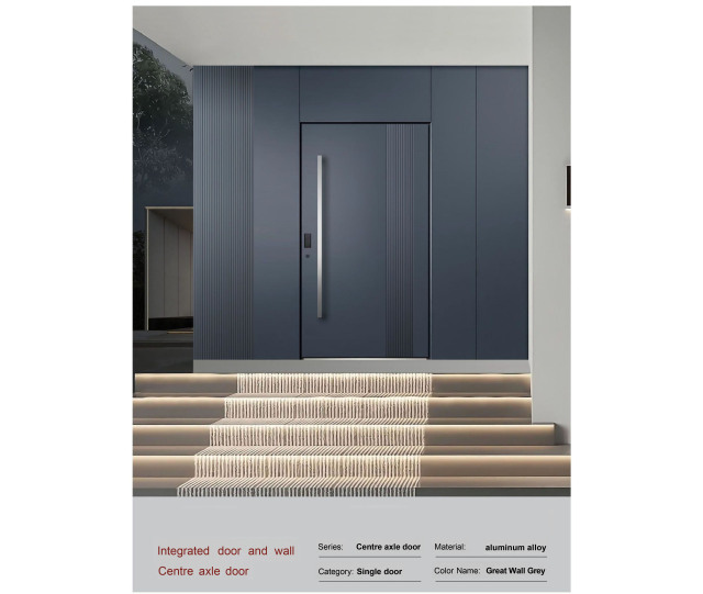 Modern Anti-Theft Aluminum Alloy Single Door