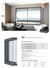 Modern Panoramic Glass Thermal Break Sliding Door