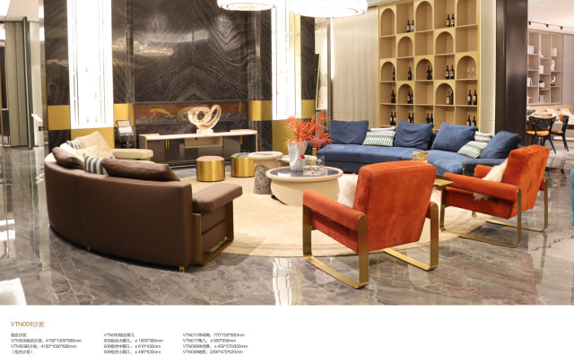 Luxury Curved Sofa and Coffee Table Set