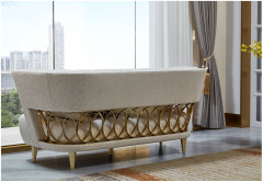 Luxury Tufted Fabric Sofa and Chair Set