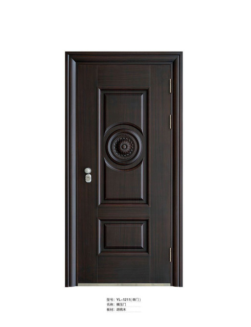 Modern Walnut Veneer Molded Door
