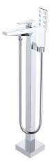 Floor-Standing Chrome Bathtub Shower