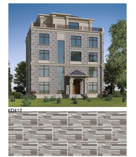 Light Gray Irregularly Patterned External Wall Tile