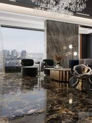 Céline Dark Brown Full Polished Glazed Tile