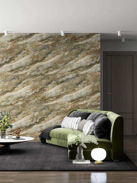Golden Vein Cracked Marble Full Polished Tile