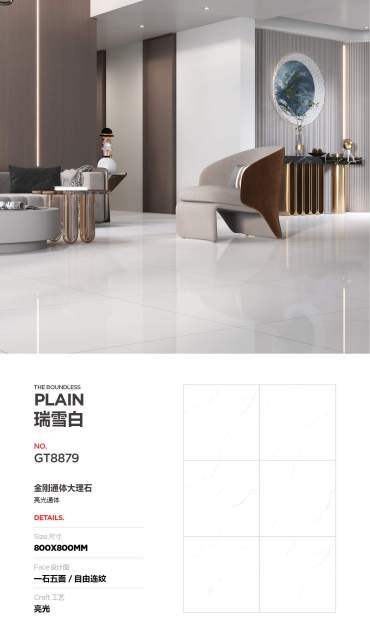 Snow White Full Polished Tile