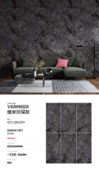 Vermeer Dark Grey Fully Polished Glazed Tile