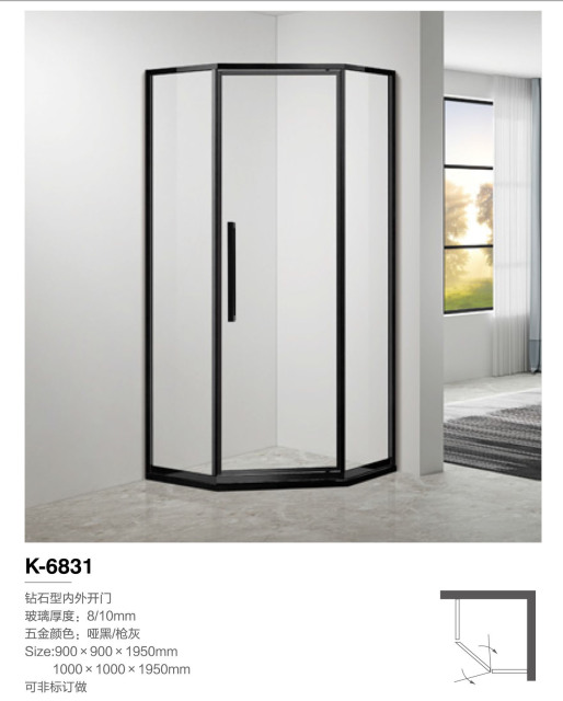 Diamond-Shaped Stainless Steel Shower Room