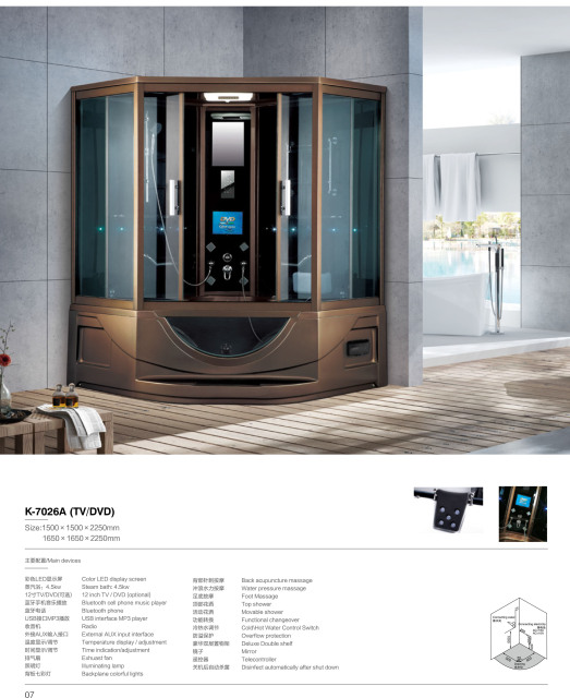 Brown Diamond-Shaped Luxury Steam Room