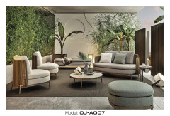 Light Gray Outdoor Aluminum Rattan Sofa Set