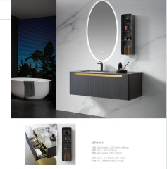 Dark Gray Stainless Steel Bathroom Cabinet