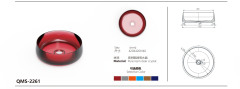 Wine Red Crystal Clear Resin Countertop Basin