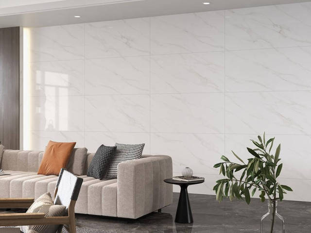 Mica Jazz White Full Polished Glazed Tile