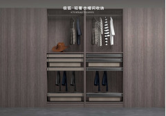 Beige-Gray Wardrobe Storage Rack