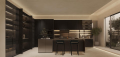 Modern Black Aluminum Kitchen Cabinet