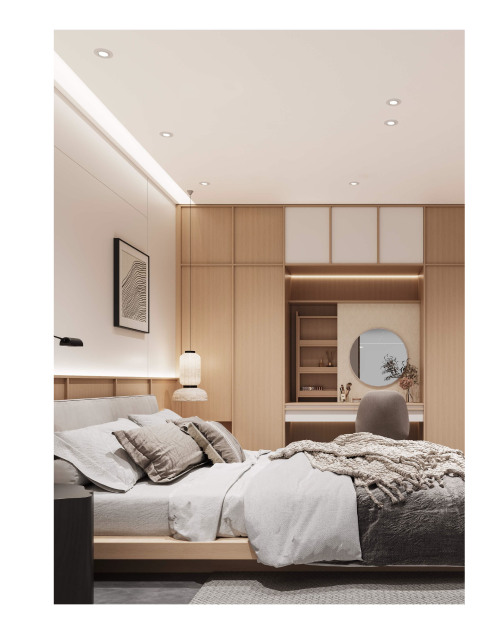 Scandinavian Natural Wood Wardrobe