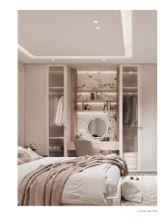 French-Style Off-White Wooden Wardrobe