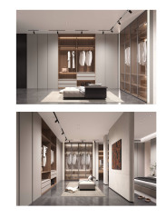 Casual Off-White Wooden Wardrobe