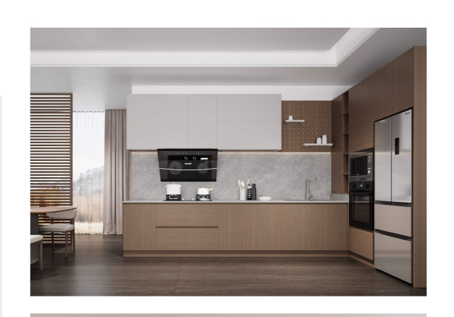 Nordic Style Brown Wooden Kitchen Cabinet