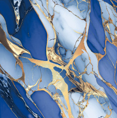 Blue and Gold Artistic Luxury Stone Full Polished Tile