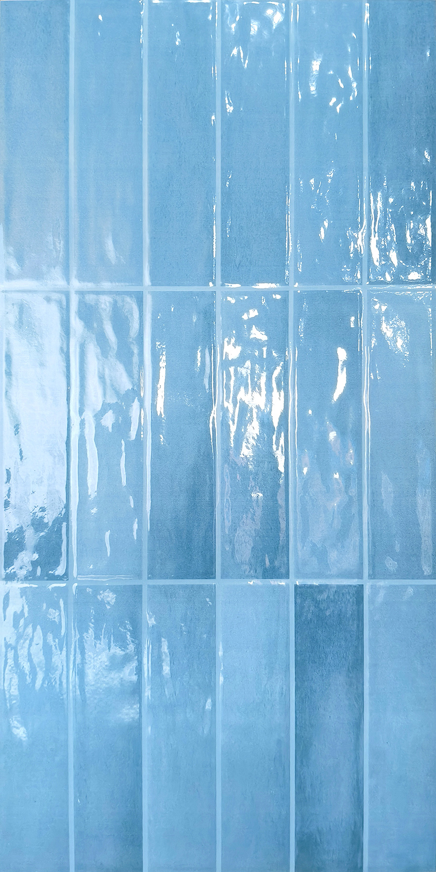 Gradient Blue Glossy Glazed Wall Tile